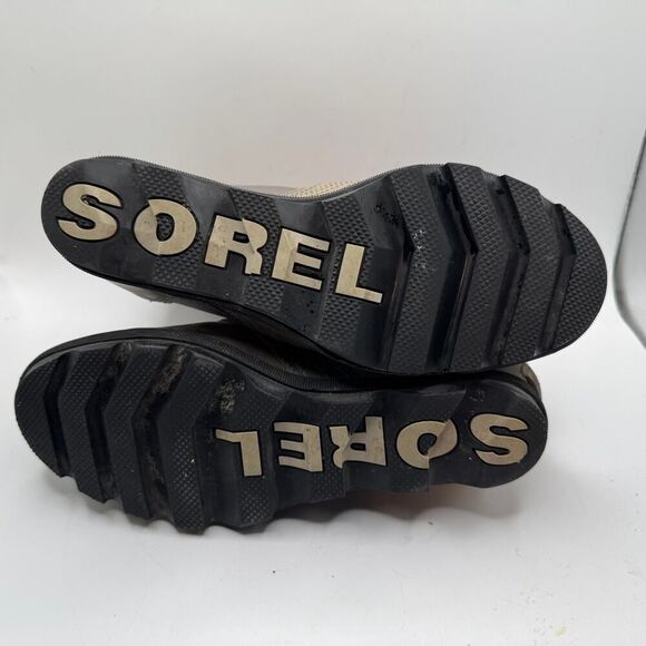 Sorel Gray Lexie Wedge Boots Women's Size 10 NL3046‎ EUC Grey Pink Lace - Picture 11 of 11